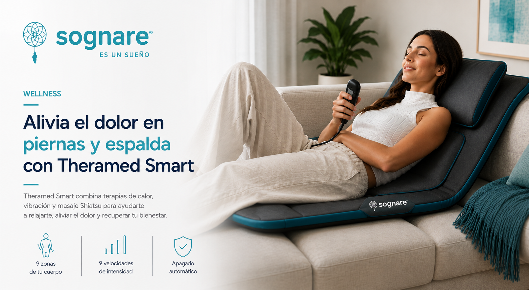 Alivia el dolor en piernas y espalda con Theramed Smart