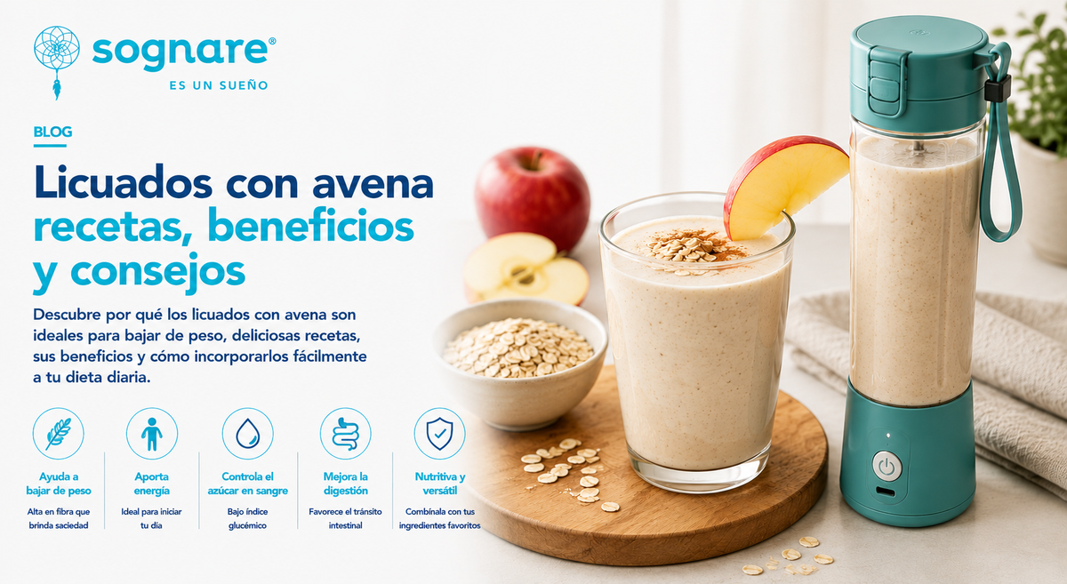 Licuados para bajar de peso con avena: Recetas y beneficios