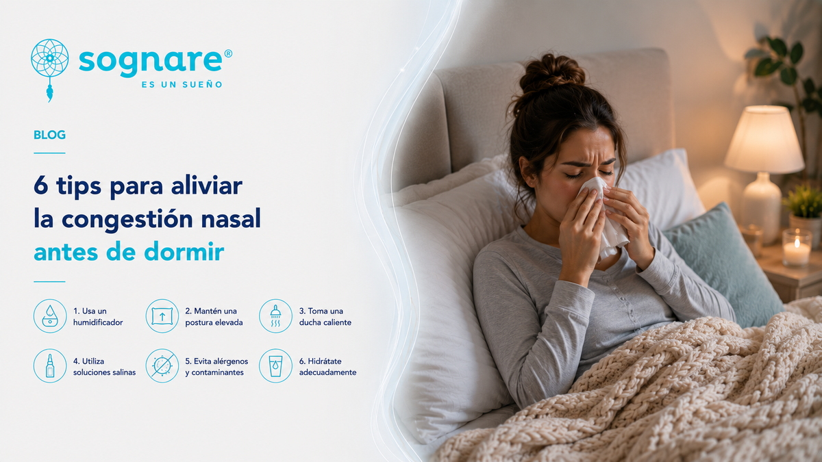 6 Tips para aliviar la congestión nasal antes de dormir