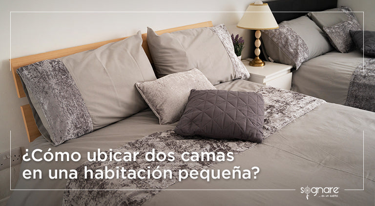¿Cómo ubicar dos camas en una habitación pequeña?-Sognare