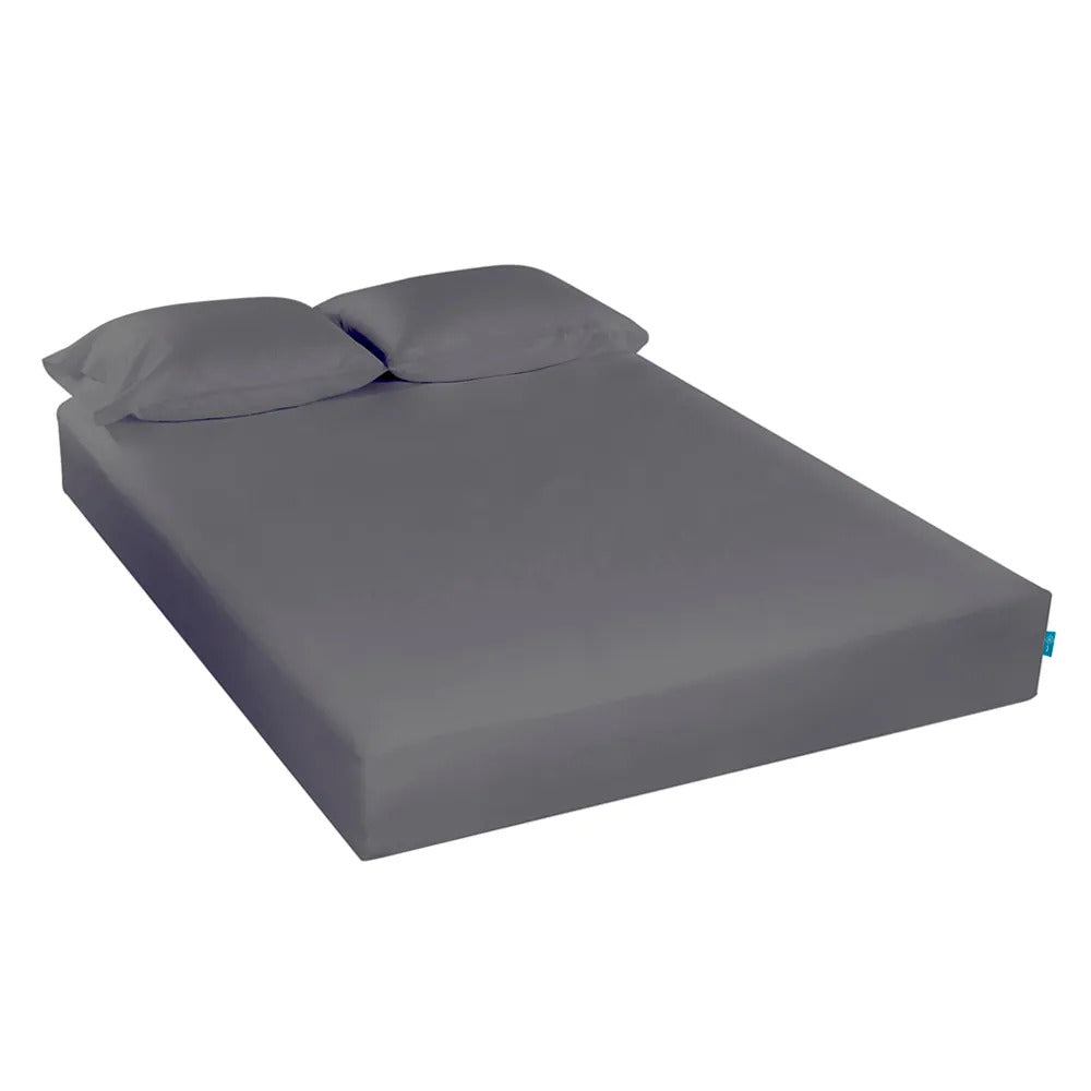 Set de Sábanas Sognare® de algodón 400 Hilos Gris Individual