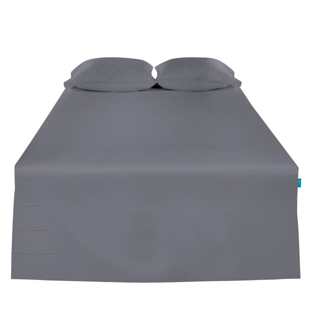 Set de Sábanas Sognare® de algodón 400 Hilos Gris Individual