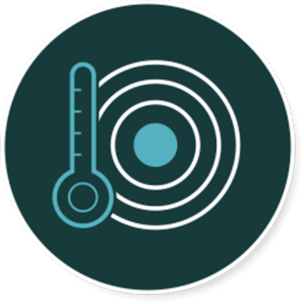 Icono calor infrarrojo