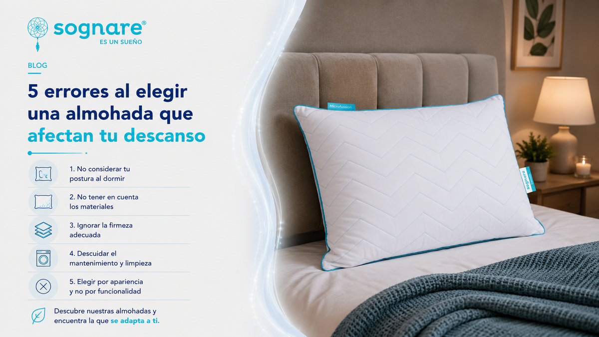 Errores comunes al elegir una almohada y cómo evitarlos