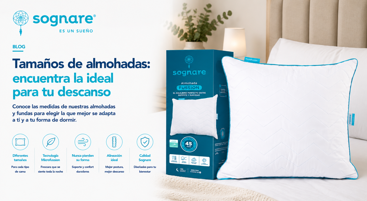 Tamaños de almohadas Sognare