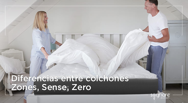 Diferencias entre colchones Zones, Sense, Zero-Sognare