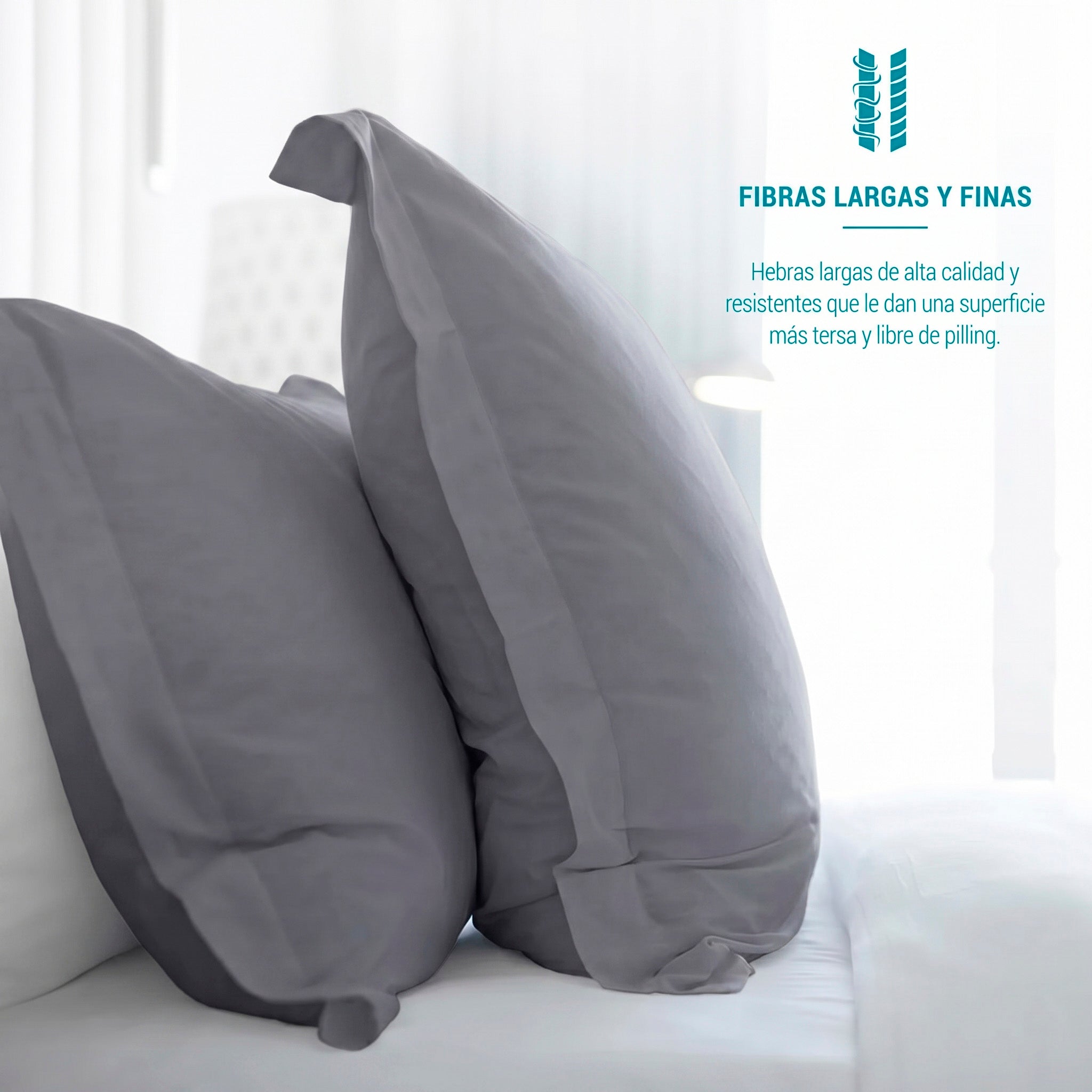 Set de Fundas de almohada Sognare® Gris