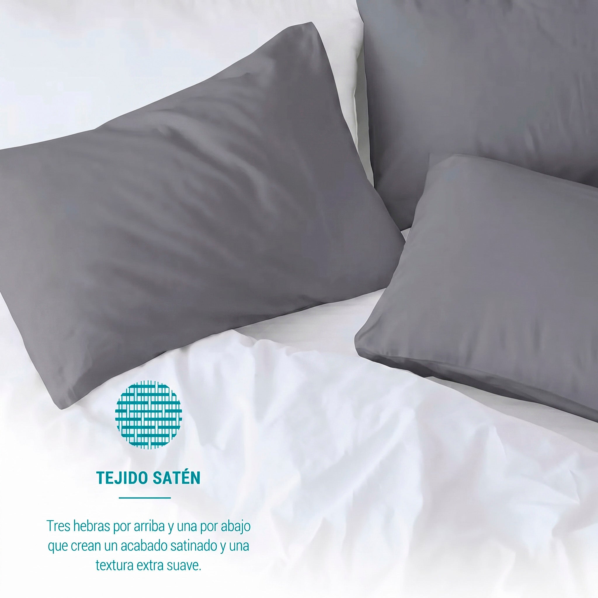 Set de Fundas de almohada Sognare® Gris