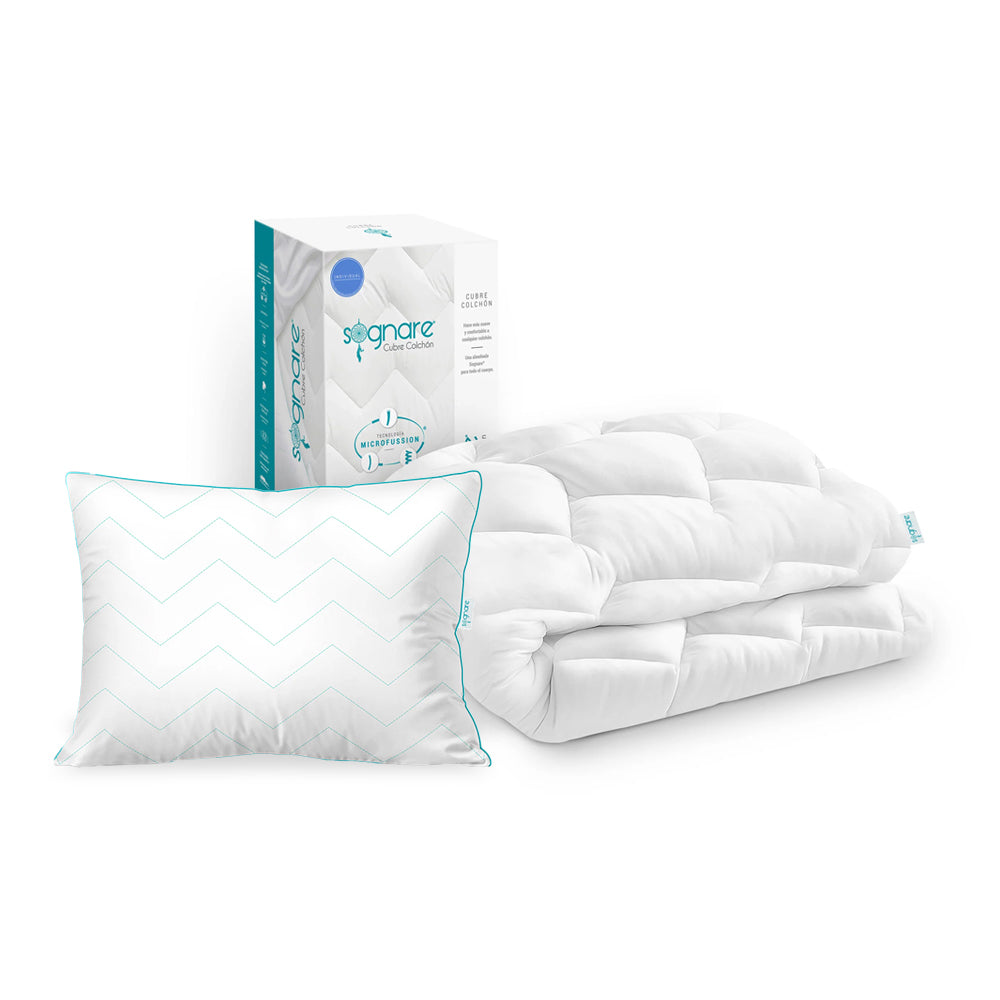 Cubre Colchón Sognare® Fussion + 1 Almohada Fussion