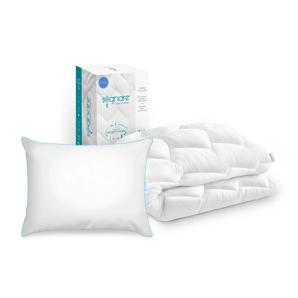 Cubre Colchón Sognare® Fussion + 1 Almohada Nuo