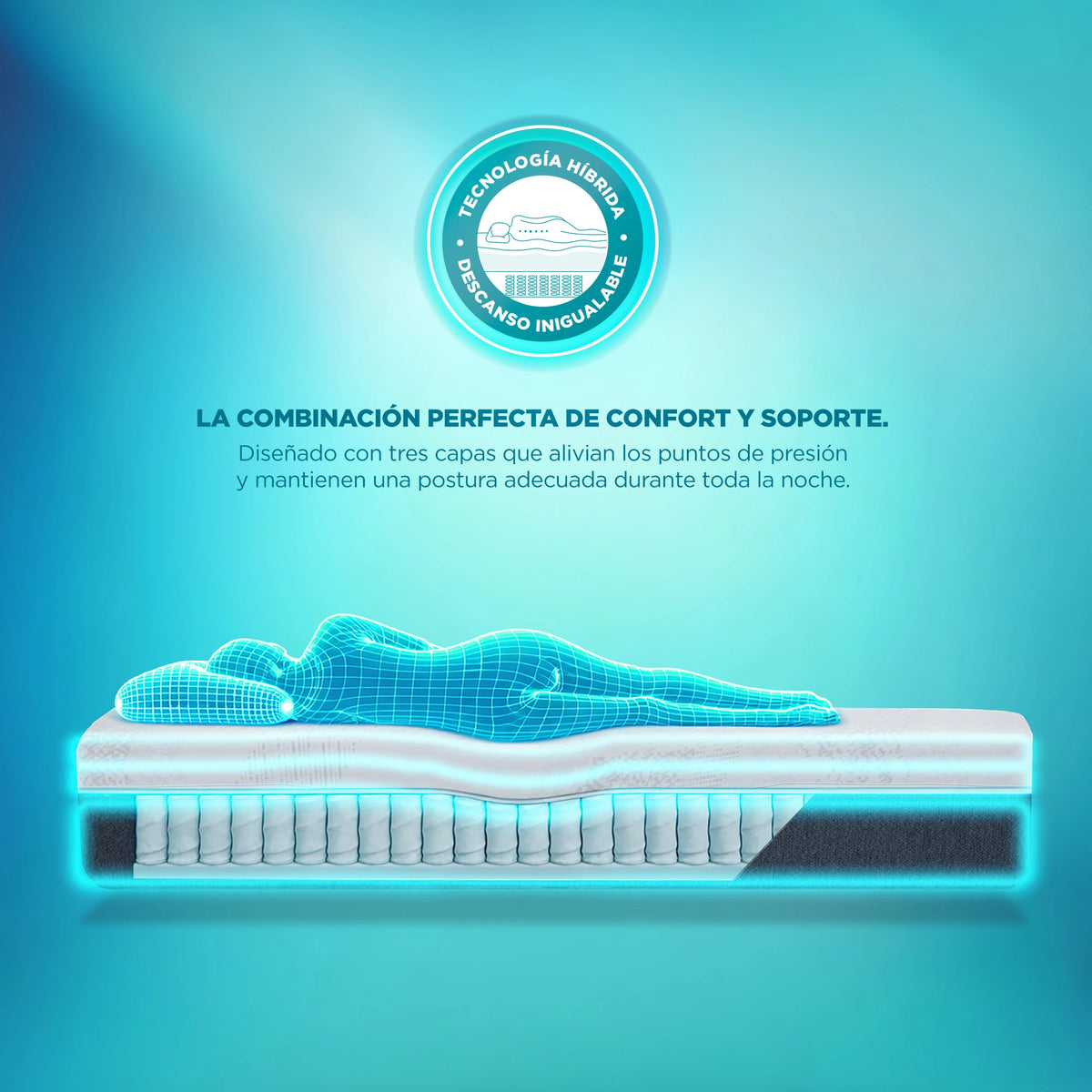 Colchón Sognare® Gravita G1-S-El mejor colchón de México