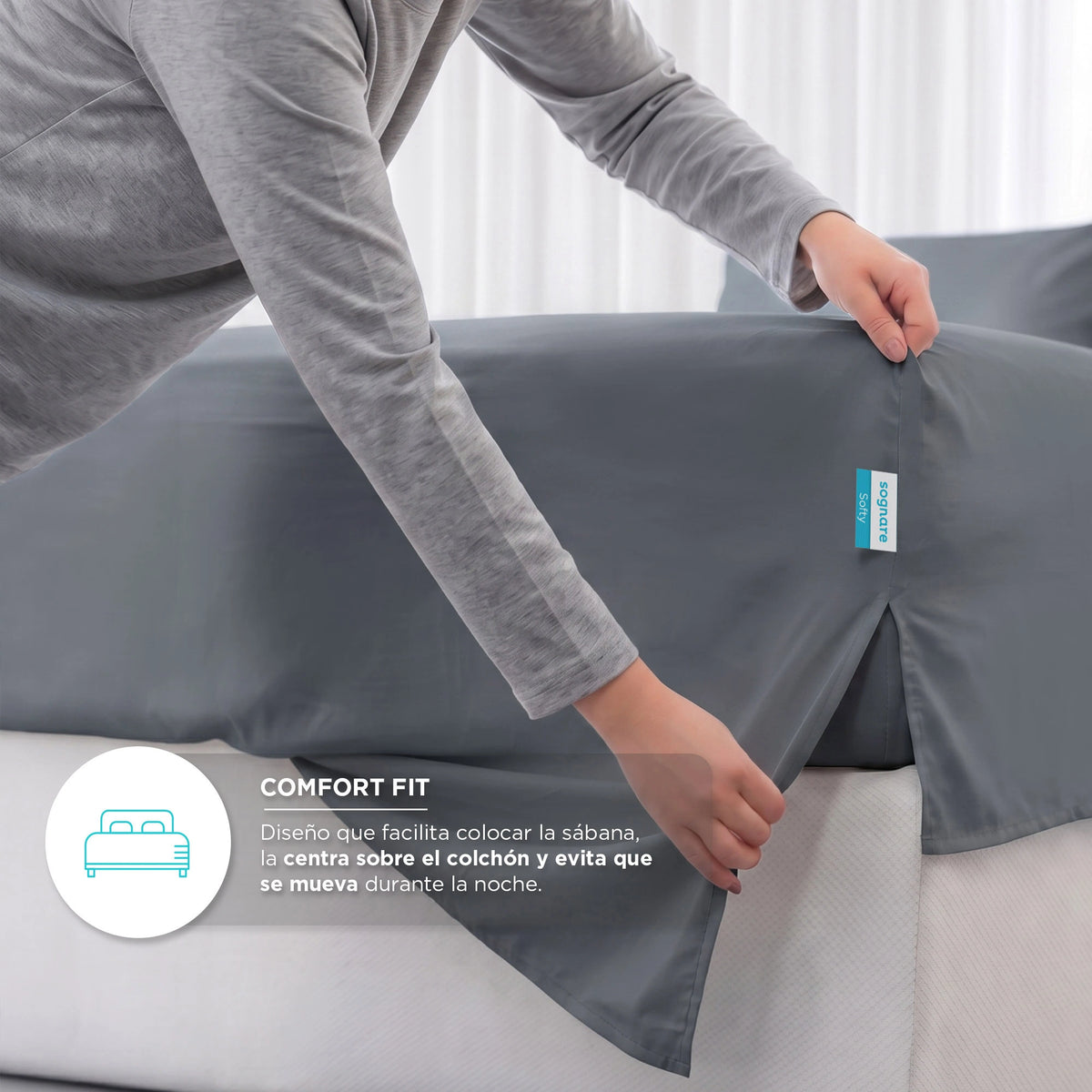 Set de Sábanas Sognare® Softy-ropa de cama