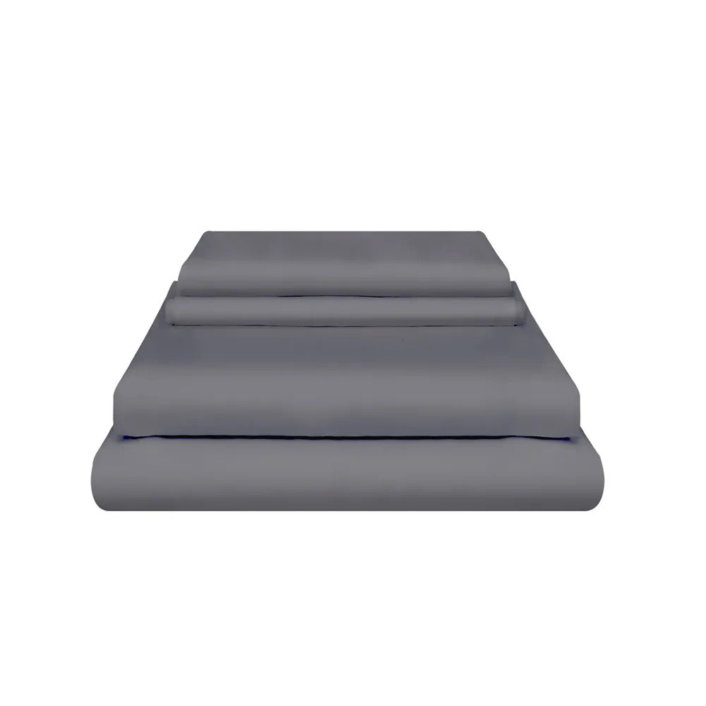 Set de Sábanas Sognare® de algodón 400 Hilos Gris Individual